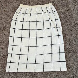 Liz Claiborne Collection Maxi Skirt Beige 70%Lambswool 20%Angora 10%Nylon SzL